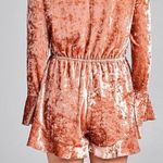 Velzera 🆕 Bell Sleeve Velvet Lace-Up Romper🆕 Photo 3