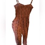 Anthropologie Balloon-Leg Jumpsuit XS Women Casual Smocked One Piece Photo 5