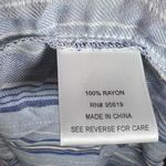 Long flare sleeve on or off shoulder striped chambray oversized top size medium Blue Photo 4