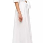 NWOT STAUD Lisa Front Cutout waist tie midi white Shirt Dress sz XL Photo 3