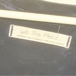 Free People Womens Medium Navy Acid Wash Long Sleeve Crew Neck Top Photo 3