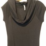 Bella D Black Sweater Dress with Attached Black Belt at Hips Stretch Sz L Size L Photo 3