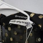 Self Portrait Dot Fil Coupe Mini Dress Gold Size 0 Photo 5