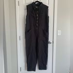 Anthropologie  Pilcro Mechanic Sleeveless Linen Jumpsuit - Size M‎ - Black - NWOT Photo 4
