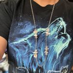 Women’s Beachy natural sea shell statement long necklace Silver Photo 12