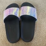 PINK - Victoria's Secret  Iridescent Black Sandals Photo 4