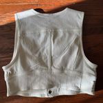 American Eagle Outfitters Denim Crop Top White Photo 1