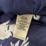 Soft Surroundings  Blue White Leaf Print Beaded Tunic Blouse Pockets Size Small Photo 4