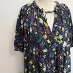 Mii Collection S Small Maxi Dress Dark Floral Tiered Academia Boho Oversized Black Photo 2