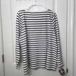 Talbots NWOT  PLUS women’s cream navy sequin penguin decal long sleeve shirt 1X‎ Photo 4