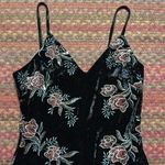 Privy  BLACK VELVET ROSE SEQUIN CAMI DRESS Photo 1