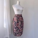 Vintage ‘00s Scott McClintock Black Metallic Floral Print Pencil Skirt Size XXS Photo 5