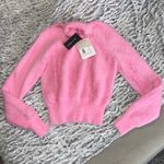Alexander Wang  Prism Pink Fuzzy Faux Fur Turtleneck Sweater Photo 3