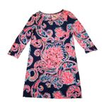 Lilly Pulitzer NWT Linden in Bright Navy Pop Up For The Halibut Shift Dress S Photo 1