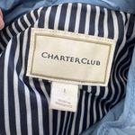 Charter Club Women's Quilted Barn Jacket Snap Front Pockets Blue Spring Size L Photo 6