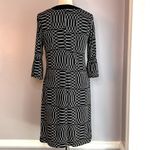 Enfocus Studio black and white graphic print three-quarter sleeve sheath dress Photo 1