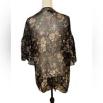 American Eagle  Medium Sheer Cardigan Black Blue White Photo 2