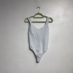 Free People Intimately White Scoop Neck Bodysuit Sz M Photo 1