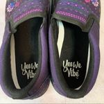 Yes We Vibe boho flower slip on sneakers Purple Size 7 Photo 4