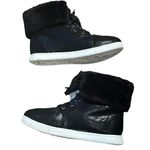 Airwalk Faux Fur Trim Lace Up Sneakers Photo 2