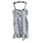 JJ's House Floral Midi Mermaid Dress Size XL Jacquard Wedding Whimsical Glam NEW Silver Photo 4