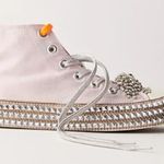 Free People Nan-Ku Couture Cruise Studded High Top Sneaker 38/ 7.5 Mellow Mauve Photo 2