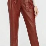 EXPRESS High Waisted Faux Leather Belted Utility Ankle Pant Size XS Photo 0