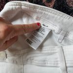 Paige Nellie Crisp White Cropped High Rise Jeans clean front Culotte Pants Photo 5