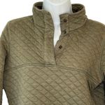 Avalanche  Olive Green Quilted Long Sleeve Pullover Henley Sweatshirt Jacket sz M Photo 4