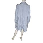 1. State  Women's Embellished-Collar Tiered Cotton Dress Windward Blue Sz L Photo 5
