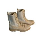 Sam Edelman Tan Suede Leather Knit Lydell Combat Boot Boho Grunge Winter 90s Photo 3