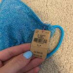 Pink Sparkle Triangle Bikini Top Blue Photo 2