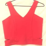 Aritzia Hot Pink Zip Back Crop Top With Side Cutouts  Photo 0