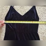 Love j  Blue Velvet Velour Sleeveless Cami Wide Leg Overalls Jumpsuit Romper L Photo 5