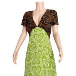 LISA SAYS GAH Grace Dress, Brown & Green Wild Hearts, Small Photo 9