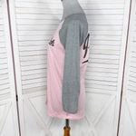 PINK - Victoria's Secret Victorias Secret Pink Sequin Logo Baseball Tee Shirt Pink Grey Medium Photo 1