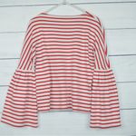 J.Crew | Red White Strip Long Bell Sleeve Blouse Shirt Women’s Size XXS Photo 3