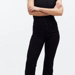 Madewell  $138 Petite Kick Out Crop Jeans Black Wash Size 24P‎ NM812 Photo 0
