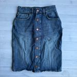 Anthropologie Pilcro Blue Denim Pencil Skirt Size 4 Photo 1