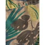 Lands' End  Womens Tropical Leaf Print Linen Long Sleeve Button Up Shirt Top L Photo 1