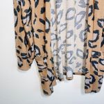 Maurice's Tan & Gray Leopard Print Plush Open Front Cardigan Photo 4