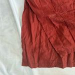 345 Venezia Jeans Vintage Orange Embroidered Midi Tank Dress 100% Linen Boho Red Size undefined Photo 3