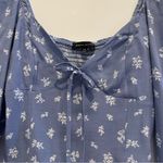 Kendall + Kylie  PACSUN Tie Front Bustier Top Blue Floral Size XS Photo 4