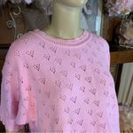 LIZ BAKER SPORT VINTAGE 1990''S PINK HEART THEMED COTTON SWEATER (2X) Photo 5