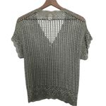 Vintage Kroshetta Papillon Green Cottage Crochet Knit Button Cardigan Sweater Blue Size L Photo 1