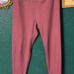 Girlfriend Collective  Dark Pink Ribbed Leggings Size Large Photo 0