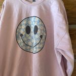 Smiley Face Floral Graphic Sweatshirt Size 2X Photo 1