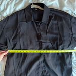 SheIn Solid Black Button Up Collared Dress Shirt Business Casual Blouse Size XL Photo 8
