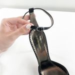 BCBGMAXAZRIA Suede Ankle Strap Pointed Toe Pump Heels Black 8.5 Photo 4