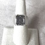 MICHAEL DAWKINS Sterling Silver Starry Night Oxidized Caviar Accented Ring Sz 7 Black Photo 15